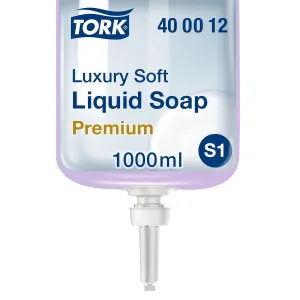 Tork Luxury Soft Liquid Soap S1, Soft Rose, 1 bottle, 33.815 oz, Premium quality, 400012