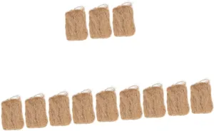 Totority 12pcs Jute Fire Starters for Outdoor Camping Convenient Flame Starters for Campfires BBQ Hiking Weatherproof Easy to Use Camping Accessory