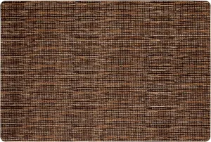 TOWN & COUNTRY BASICS Smooth Step Houndstooth Low Profile Utility Kitchen Mat, Machine Washable, with Non-Slip Backing, Brown/Beige, 24"x35"
