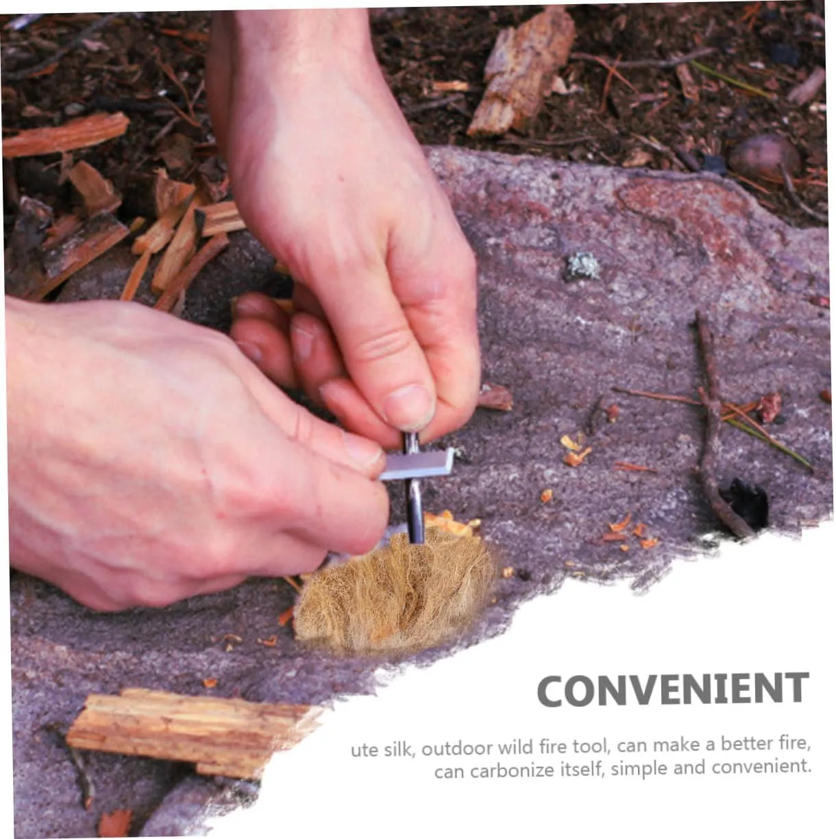 Toyvian 5sets Professional Flame Starters Jute Fire Starter Tools for Campfires Camping Gear Outdoor Cooking Lightweight Weather Resistant Survival Accessory 3pcs*5