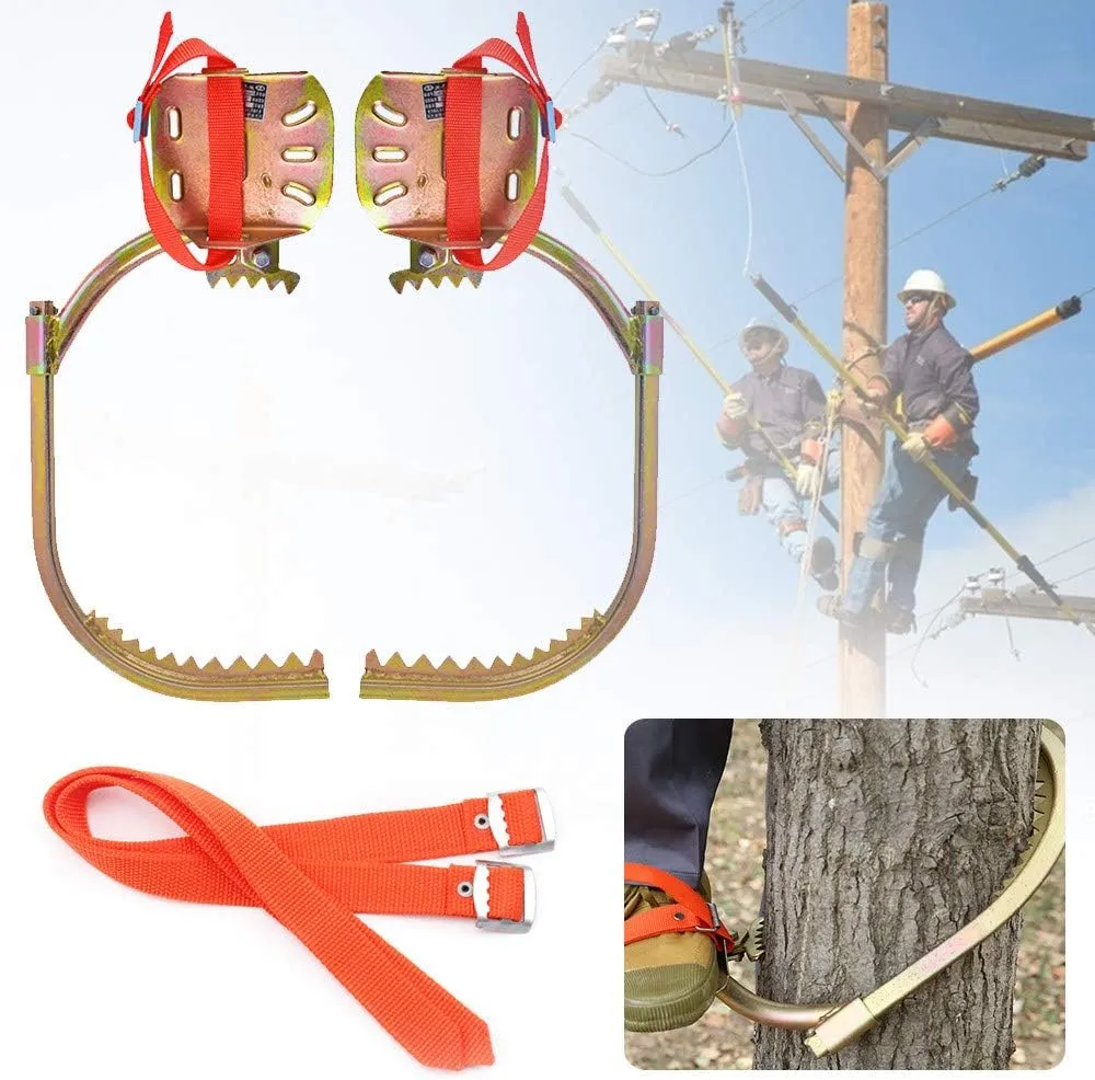 Tree Climbing Gear, Stainless Steel Climbing Tree Spikes, Climbing Trees Tool for Climbing Hunting Observation Picking Fruit,250model