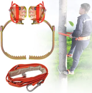 Tree Climbing Gear, Stainless Steel Climbing Tree Spikes with Safe Belt Set, Professional Non-Slip Climbing Trees Tool for Climbing Hunting Observation Picking Fruit,450model