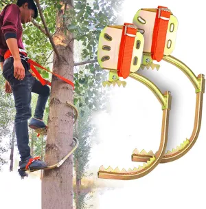 Tree Climbing Gear, Tree Climbing Tool Pole Climbing Spikes Non-Slip Pedal for Hunting Observation, Picking Fruit, Jungle Survival and More