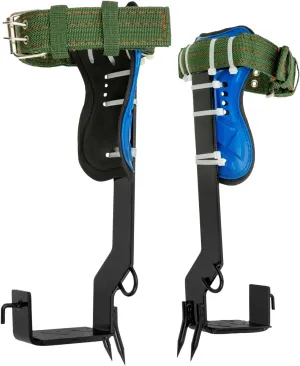 Tree Climbing Spikes Set, Adjustable Tree Climbing Spikes with Safety Belt Stainless Steel Tree Climbing Tool with Non-Slip Pedal up to 220.46 Pounds for Tree Climbing, Aerial Logging