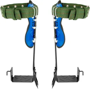 Tree Climbing Spikes Set, Stainless Steel Tree Climbing Tool Set with Safety Belt, Pole Tree Climbing Spike 2 Gears with Non-Slip Pedal for Picking Fruit Hunting Observation Rock Climbing (100KG)