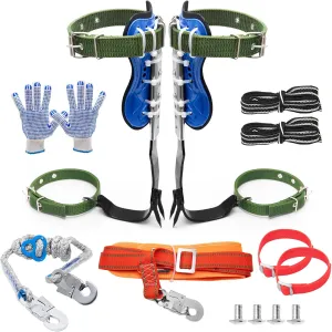 Tree Climbing Spikes, Tree Climbing Gear with Adjustable Climbing Belt- Tree Climbing Equipment for Tree Work, Picking Fruit, Outdoor