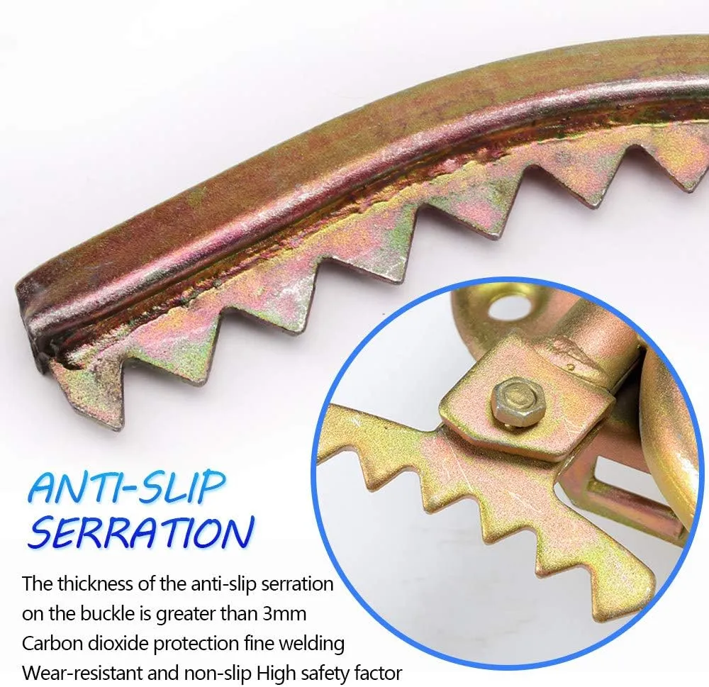 Tree Climbing Spikes, Tree Climbing Gear with Safe Belt, Simple to Use Climbing Tool, Rust-Proof and Wear-Resistant, Tree Climbing Tool for Hunting Observation, Picking Fruit,400model