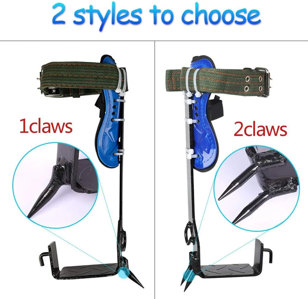 Tree Climbing Tool, Non-Slip Climbing Tree Spikes with Seat Belt, Tree Climbing Gear for Tree Work, for Hunting Observation, Picking Fruit, Coconut, Simple to Use,1claws