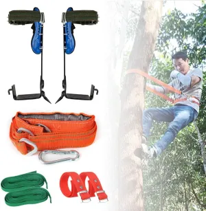 Tree Climbing Tool, Non-Slip Climbing Tree Spikes with Seat Belt, Tree Climbing Gear for Tree Work, for Hunting Observation, Picking Fruit, Coconut, Simple to Use,1claws