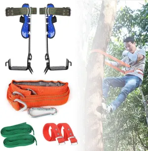 Tree Climbing Tool, Non-Slip Climbing Tree Spikes with Seat Belt, Tree Climbing Gear for Tree Work, for Hunting Observation, Picking Fruit, Coconut, Simple to Use,2claws