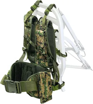 Tree Stand Harness- Ergonomic Camouflage Hunter Safety Harness- Tree Stand Backpack Carry Straps- Universal Tree Stand Transport System for Most Tree Stands (Tree Stand Not Included)