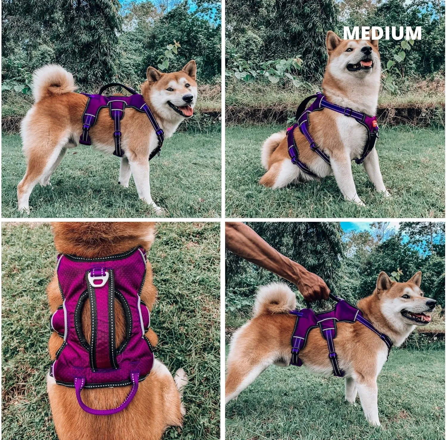 Tuff Pupper Escape Proof No Escape Dog Harness | 5 Point Adjustable Fit Harness for Dogs | Padded Dogs Harnesses | Handle Dog Lift Harnesses