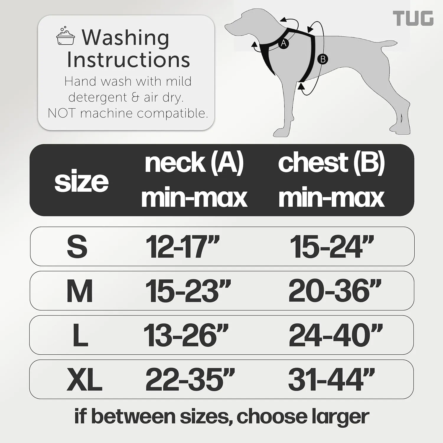 TUG Grab Dog Harness | Integrated Traffic Leash Magnetically Attached for Quick Control (Large/Cream)