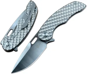 TwoSun Knife M390 Fold Satin Blade Flipper Gift Titanium Handle TS177