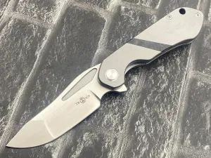 Twosun TS172-M390-CF Folding Knife M390 Blade Titanium/CF Handle Pocket Knife