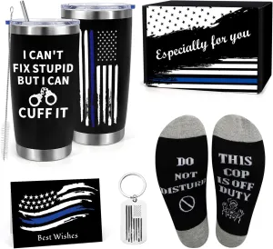 UAREHIBY Police Gifts,Gifts for Police Officer,Funny Police Academy Graduation Gifts with 20 OZ Tumbler,Police Retirement Gifts,Law Enforcement Appreciation Gifts for Policeman,Birthday Gifts