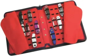 UNITED CUTLERY Large Pocket Knife Storage Case – Faux Leather Exterior, Felt-Lined Interior, Elastic Straps for Knives, Zipper Closure, Holds 40 Knives, For Protecting and Storing Knife Collection