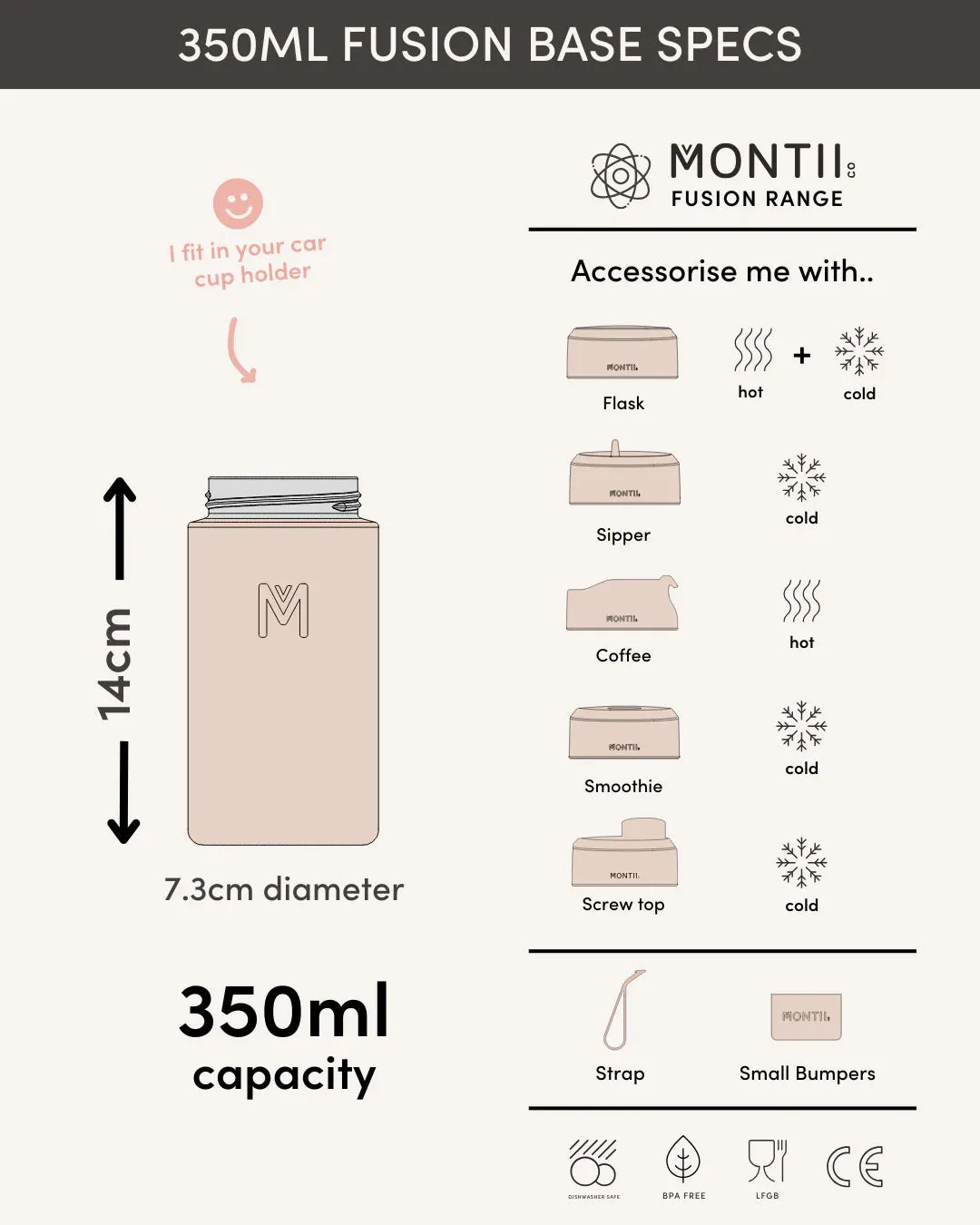 Universal Insulated Base 350ML | Watermelon