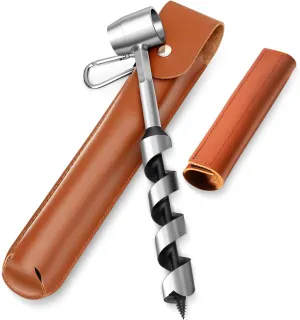 Upgrade Bushcraft Tools, 1 X 10'' Hand Auger Wood Drill, Sharper Settlers Wrench for Easy Drilling, Protable Scotch Eye Auger, Outdoor Survival Gear for Camping Backpacking Hiking
