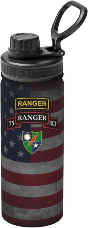 Us Army Rangers Stainless Steel Insulated Water Bottle: 18oz, Leak-Proof, Hot & Cold, Eco-Friendly