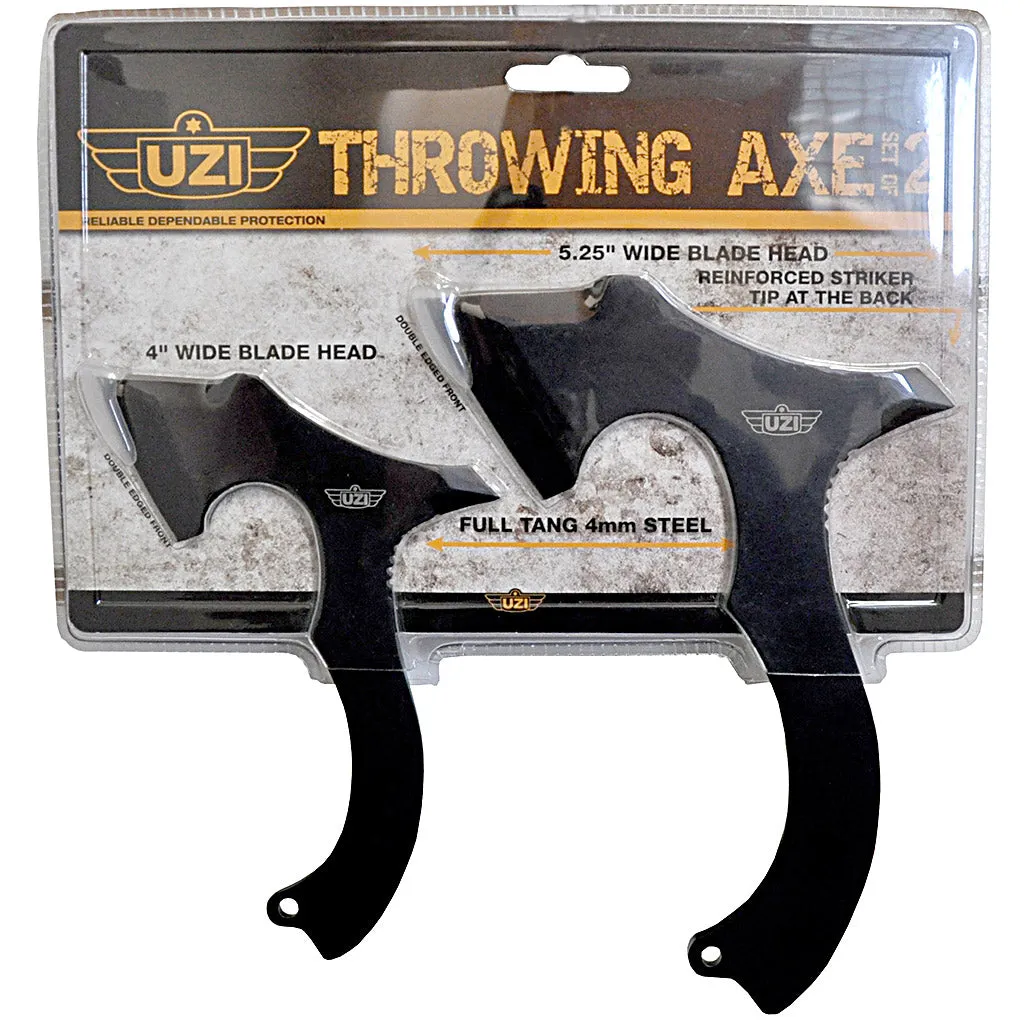 UZI Throwing Combo Axes w/  double edged - Full Tang
