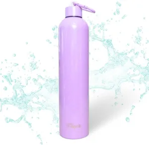 Vacuum Insulated Water Bottle - 34oz, (1L) Leakproof, Fits Any Cup Holder, Matching Carabiner, Stainless Steel, Gym, Outdoor, Sports for Men, Women & Kids - Double Walled (Purple Sunrise)