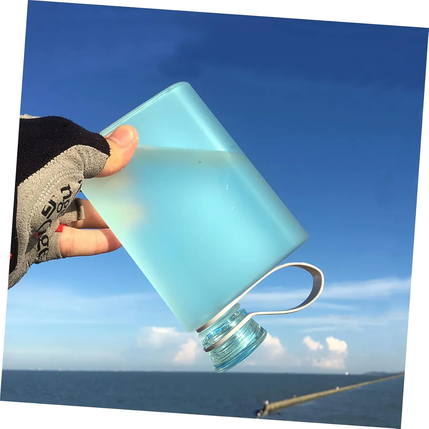 VANZACK 32oz Sports Water Jug Leakproof Fitness Bottle Collapsible Outdoor Portable