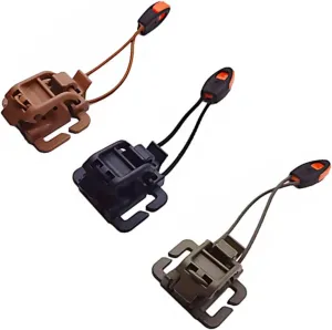 VANZACK Webbing Connecting Clip 3pcs Buckle Clip for Flashlight Walking Stick Whistle Webbing System