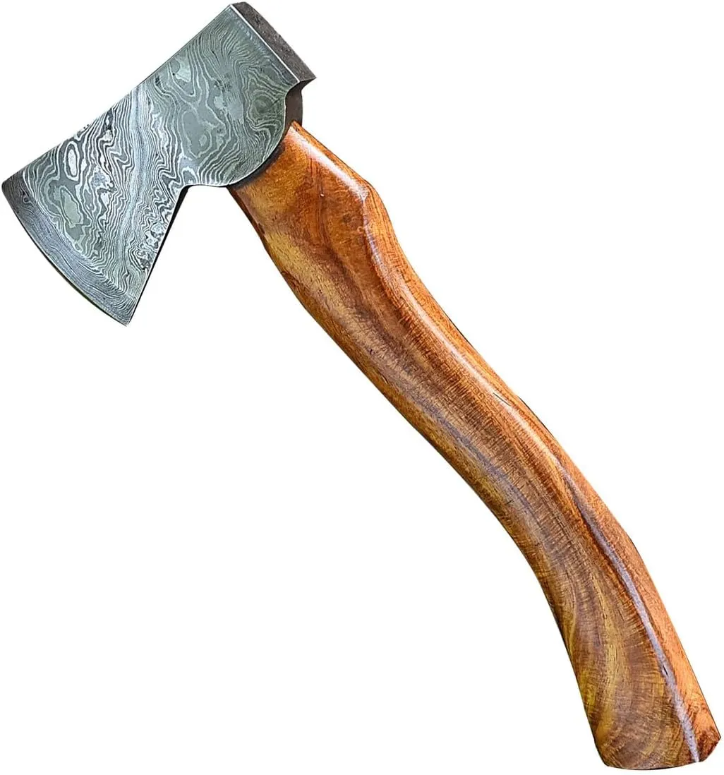 Vengeful Dwarf Hand Forged Damascus Steel Outdoor Axe