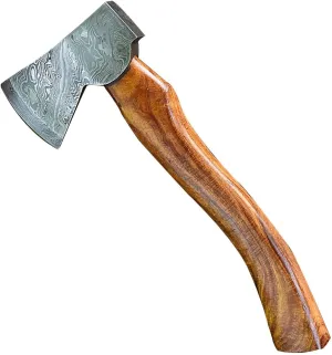 Vengeful Dwarf Hand Forged Damascus Steel Outdoor Axe