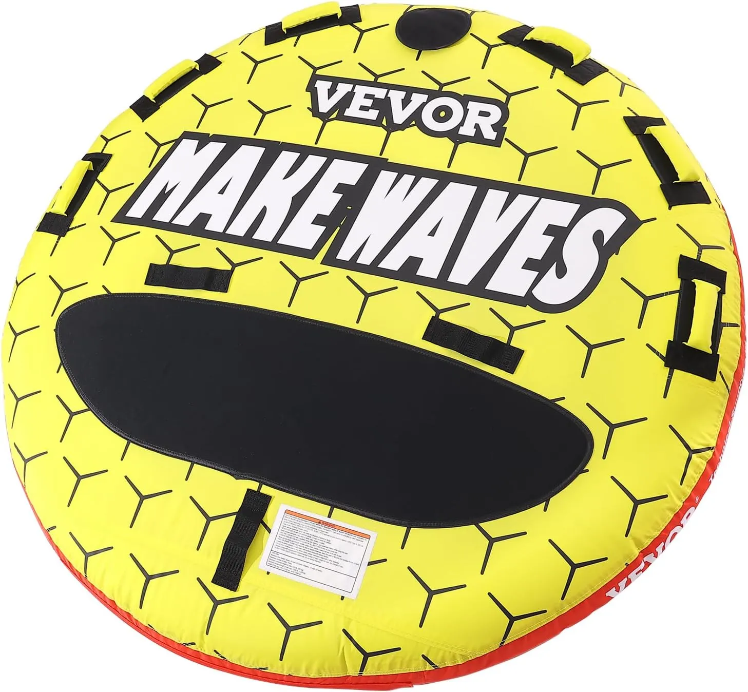 VEVOR Towable Tubes for Boating, 1-2/1-3 Riders, 340-510 lbs, 51.8"-63", Full Nylon Cover, EVA Grab Handles