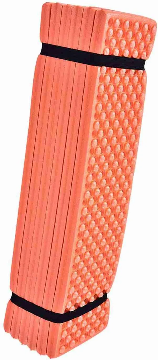 VGEBY1 Foam Mat, Outdoor Foam Folding Tent Sleeping Pad for Camping Beach(Orange)