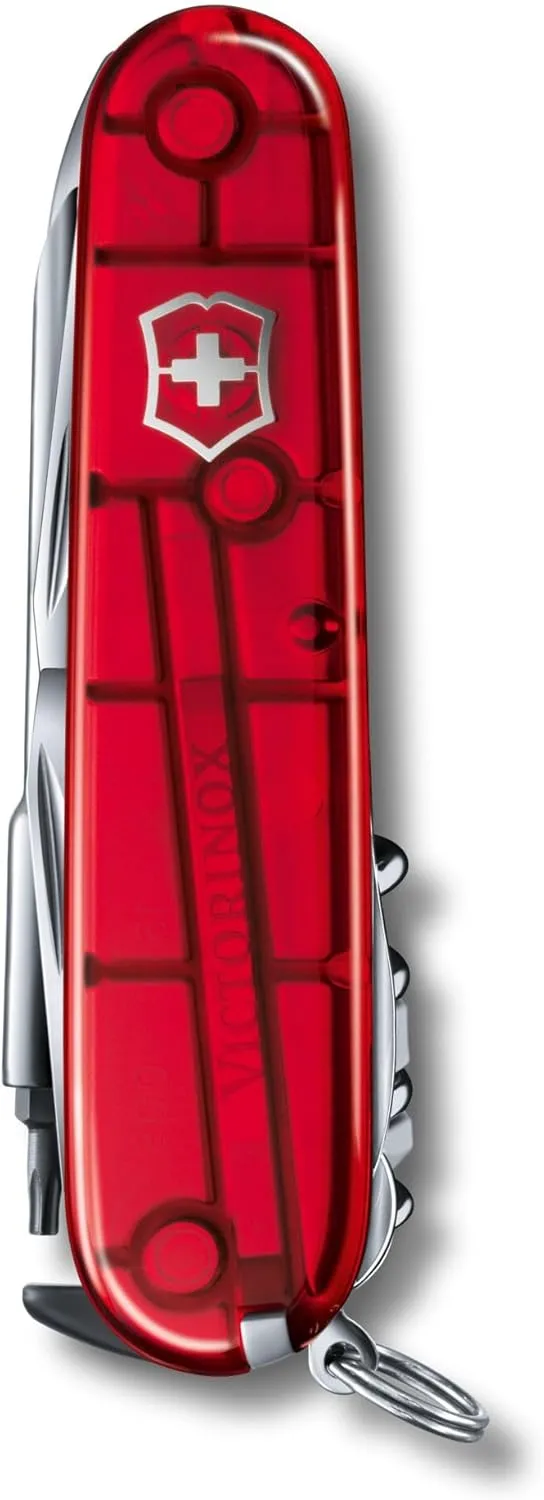 Victorinox CyberTool M in red transparent - 32 functions - Medium Pocket Knife with Fold-Out Bit Case
