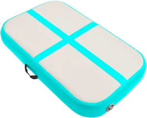 vidaXL Inflatable Gymnastics Mat with Pump 23.6x39.4x3.9 PVC Green