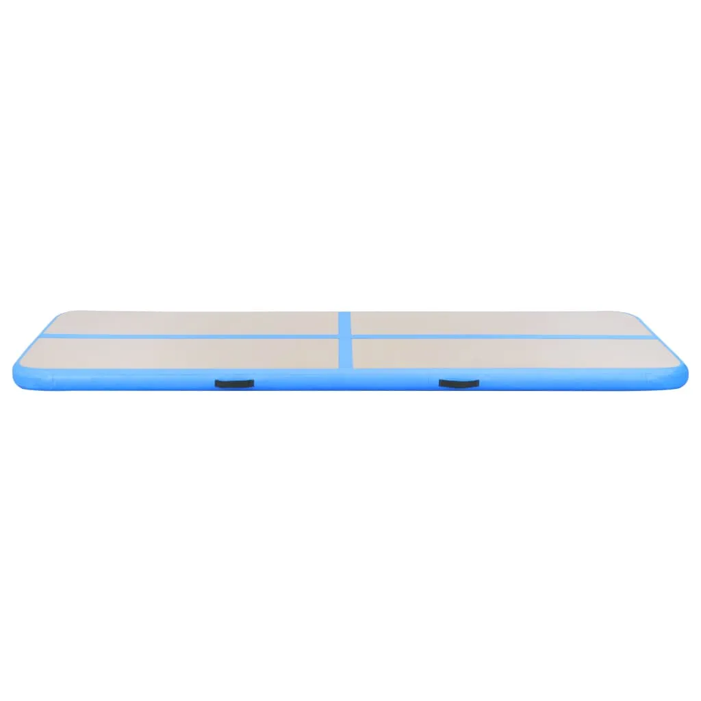 vidaXL Inflatable Gymnastics Mat with Pump 500x100x10 cm PVC Blue