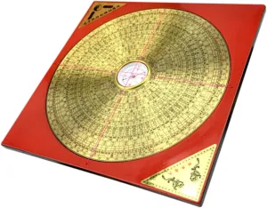 Vintage Chinese Compass Multi Use Decorative Retro Style Present for Friends Family Fine Workmanship Eye Catching Home Decor Portable Functional Directional Tool