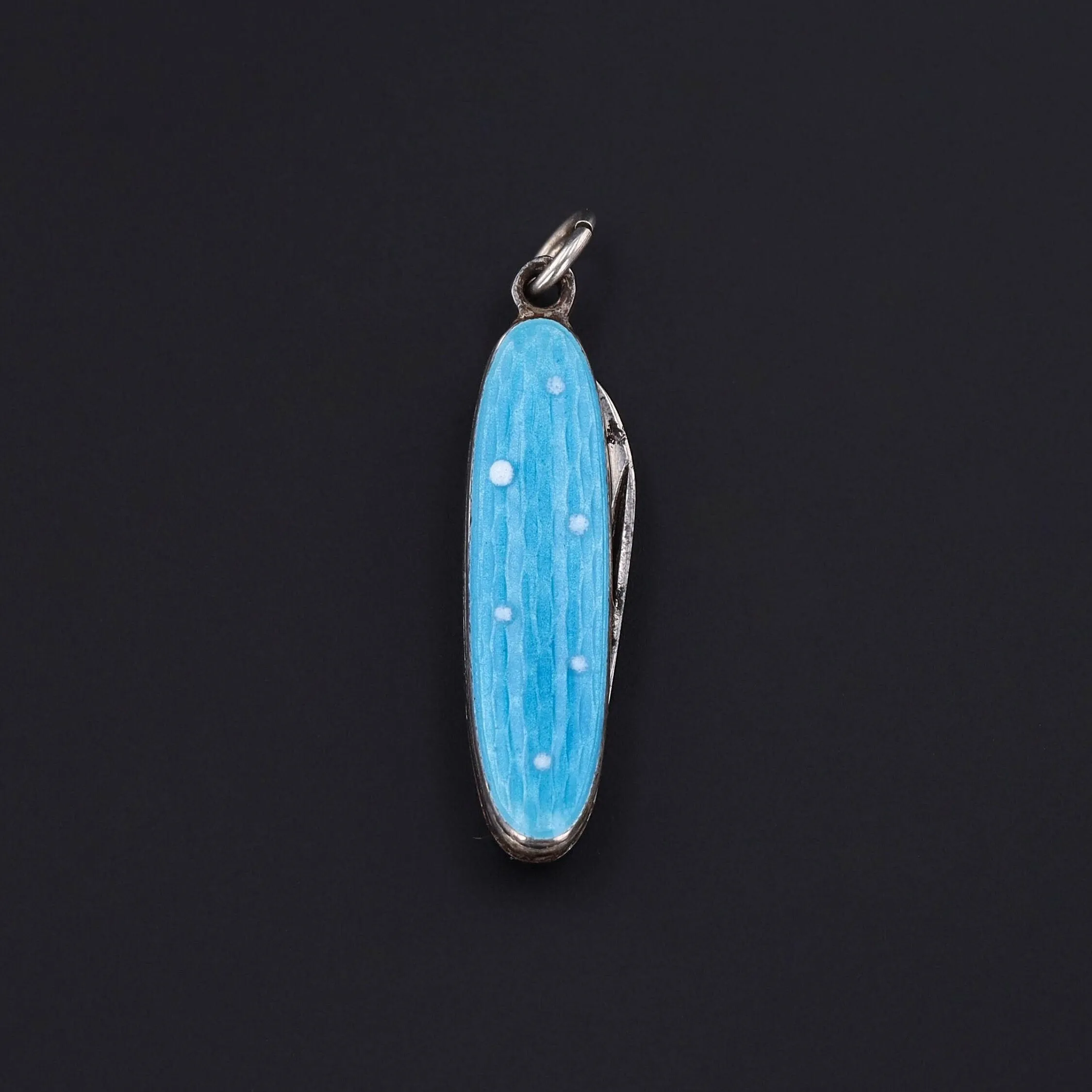 Vintage Enamel Pocket Knife Charm