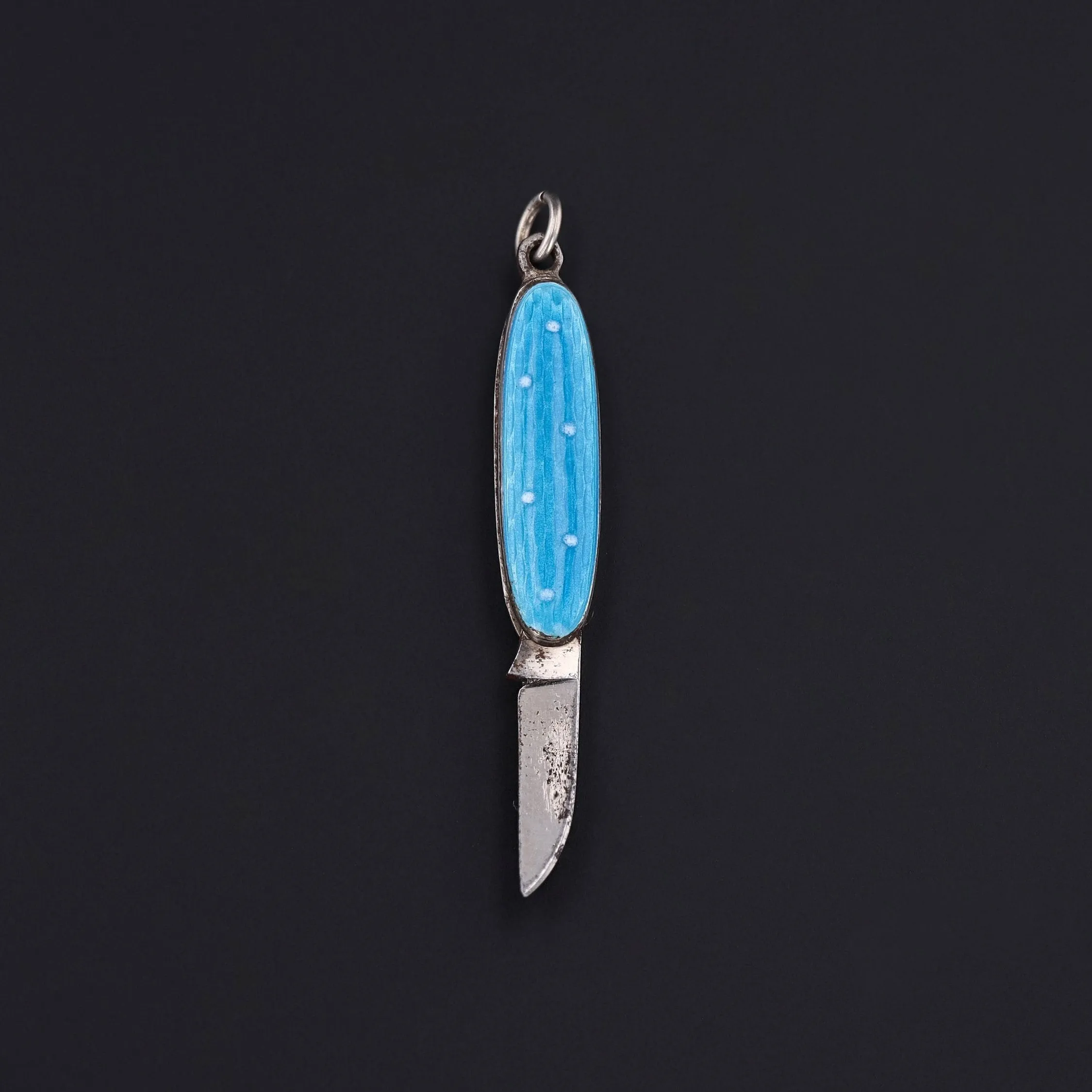 Vintage Enamel Pocket Knife Charm