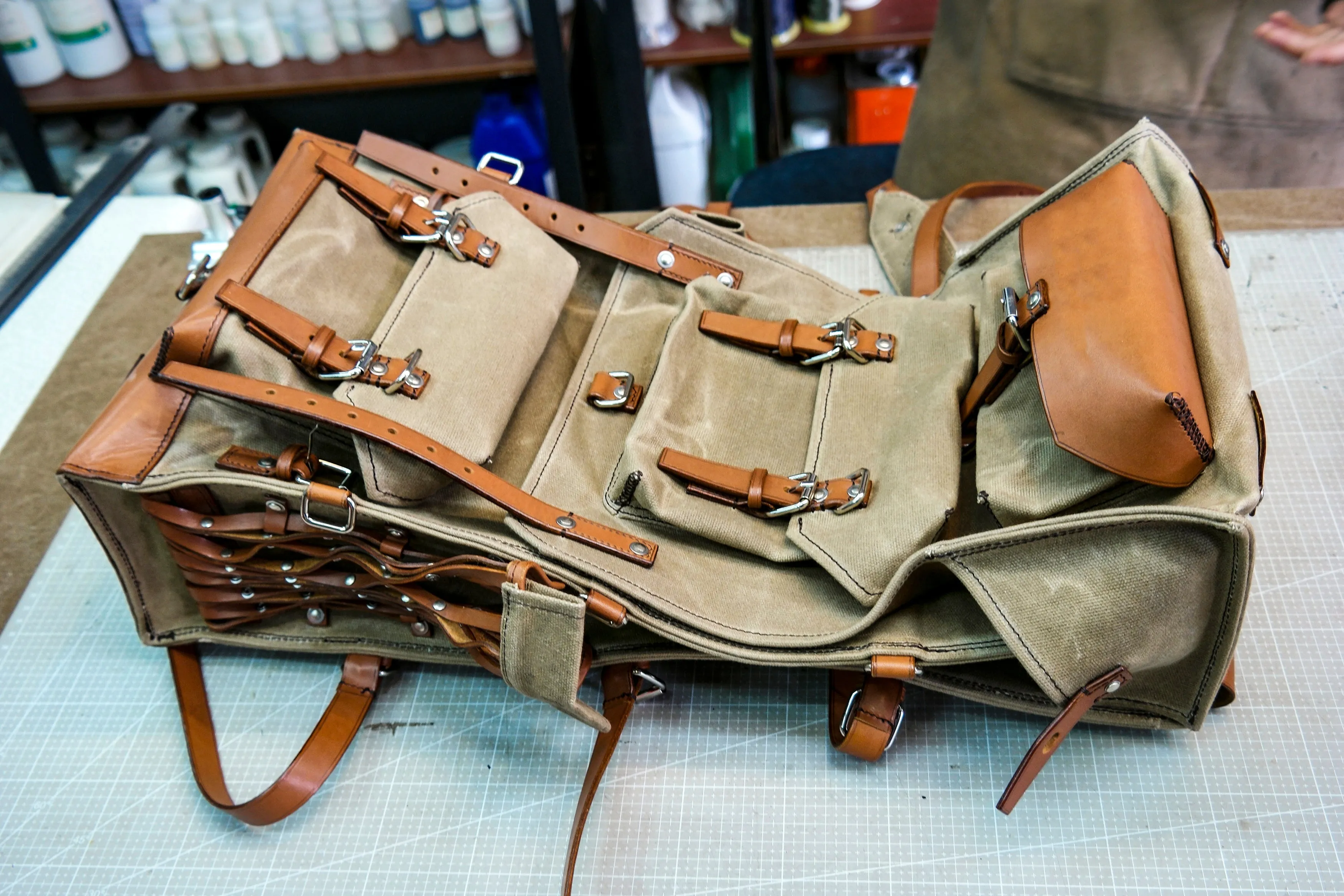 Vintage Oil Wax Canvas Backpack - Vintage Backpacks Waxed Canvas Backpack  Travel, Camping, Hiking