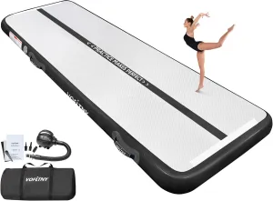 VOFiTNY All Purpose Gymnastics Mat 6.6/10/13/16/20 ft Sturdy Inflatable Tumble Track for Home/Gym