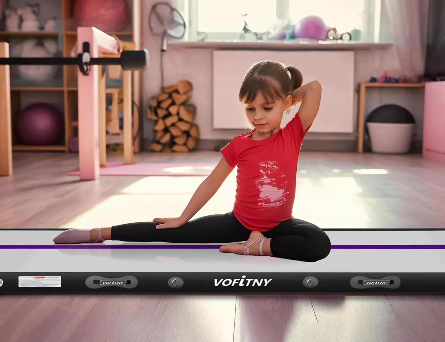 VOFiTNY All Purpose Gymnastics Mat 6.6/10/13/16/20 ft Sturdy Inflatable Tumble Track for Home/Gym