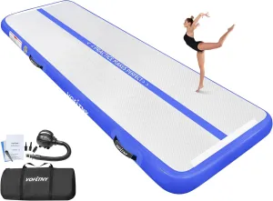 VOFiTNY All Purpose Gymnastics Mat 6.6/10/13/16/20 ft Sturdy Inflatable Tumble Track for Home/Gym