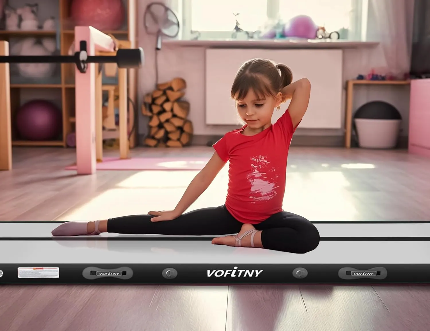 VOFiTNY All Purpose Gymnastics Mat 6.6/10/13/16/20 ft Sturdy Inflatable Tumble Track for Home/Gym