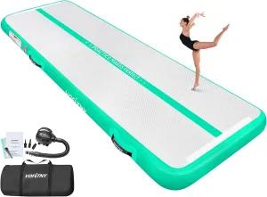 VOFiTNY All Purpose Gymnastics Mat 6.6/10/13/16/20 ft Sturdy Inflatable Tumble Track for Home/Gym