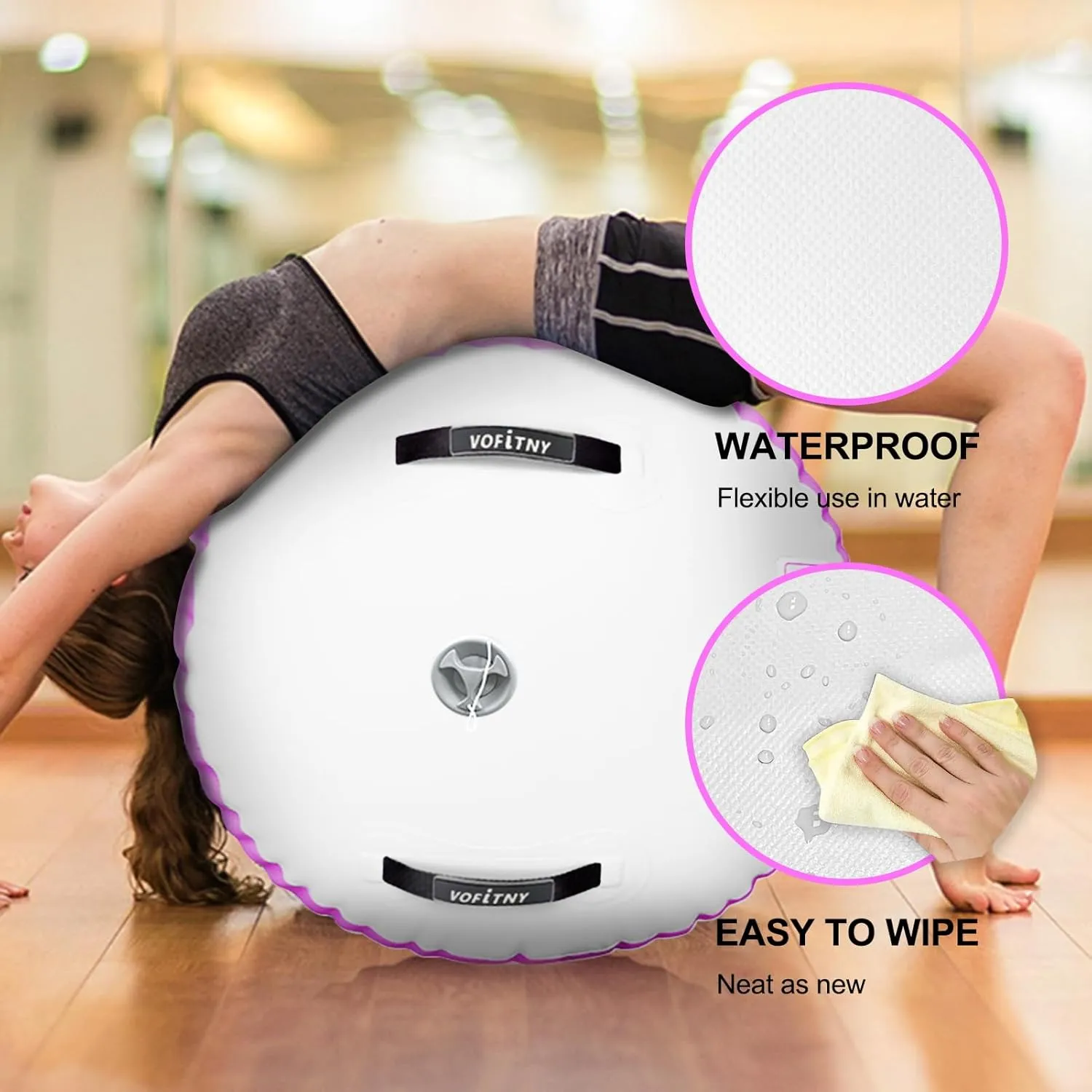 VOFiTNY Gymnastics Air Barrel Air Roller, Tumbling Trainer Octagon Mat Roller Back-bend for Home/Gym, Do Not Include Pump