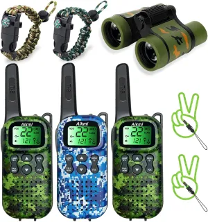Walkie Talkies for Kids Toys Boys Gifts Aged 5  Long Range 2 Way Radio for Camping Hunting Hiking Outdoor Game 6 7 8 9 10 Year Old Birthday Present for Kids