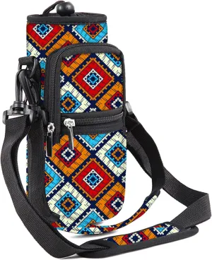 Water Bottle Carrier Bag Holder 25oz 32oz 40oz 64oz Insulated Water Bottle Sling Sleeve Case Cover with Strap Pockets