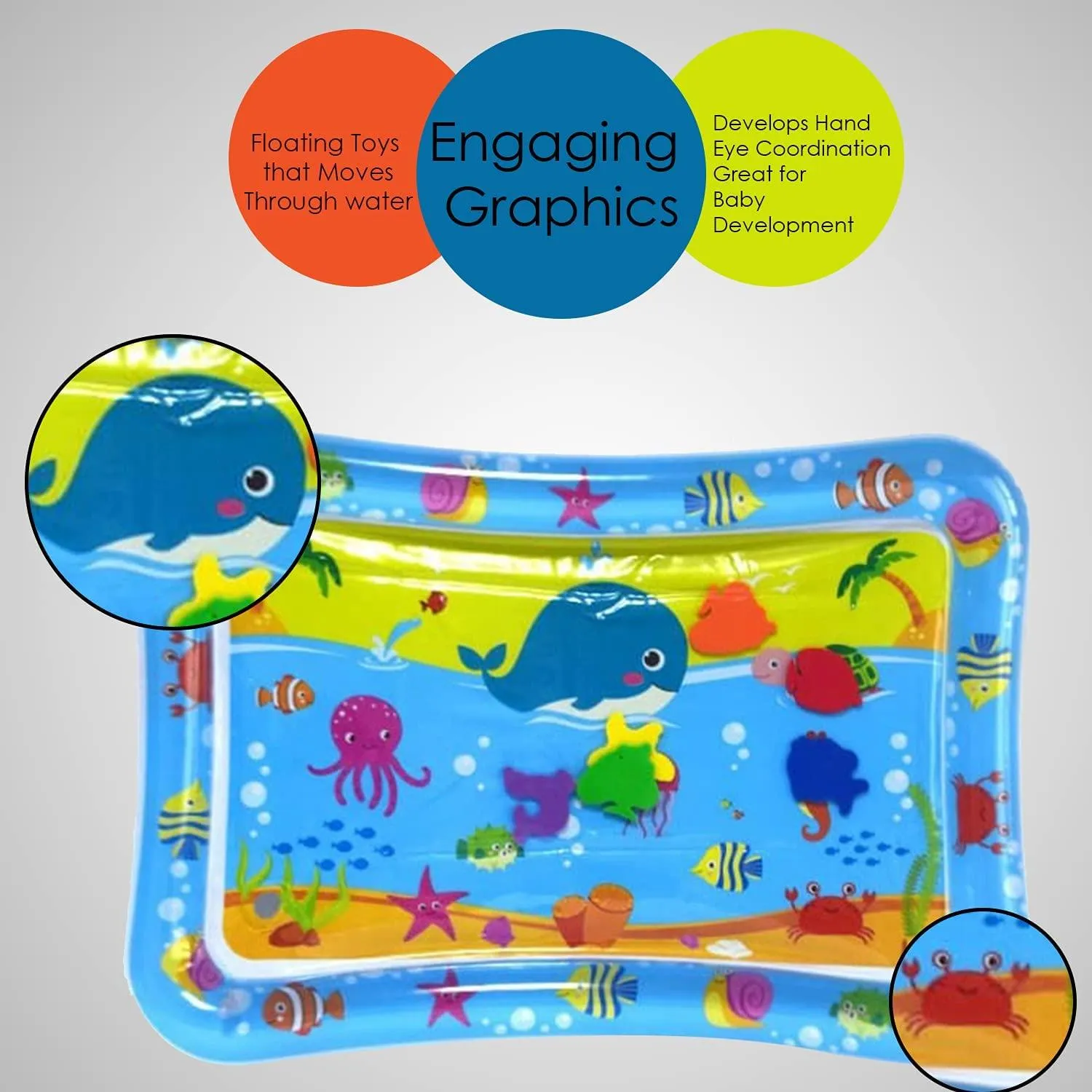 Water Play Mat for Baby Inflatable for Infants Boys Girls