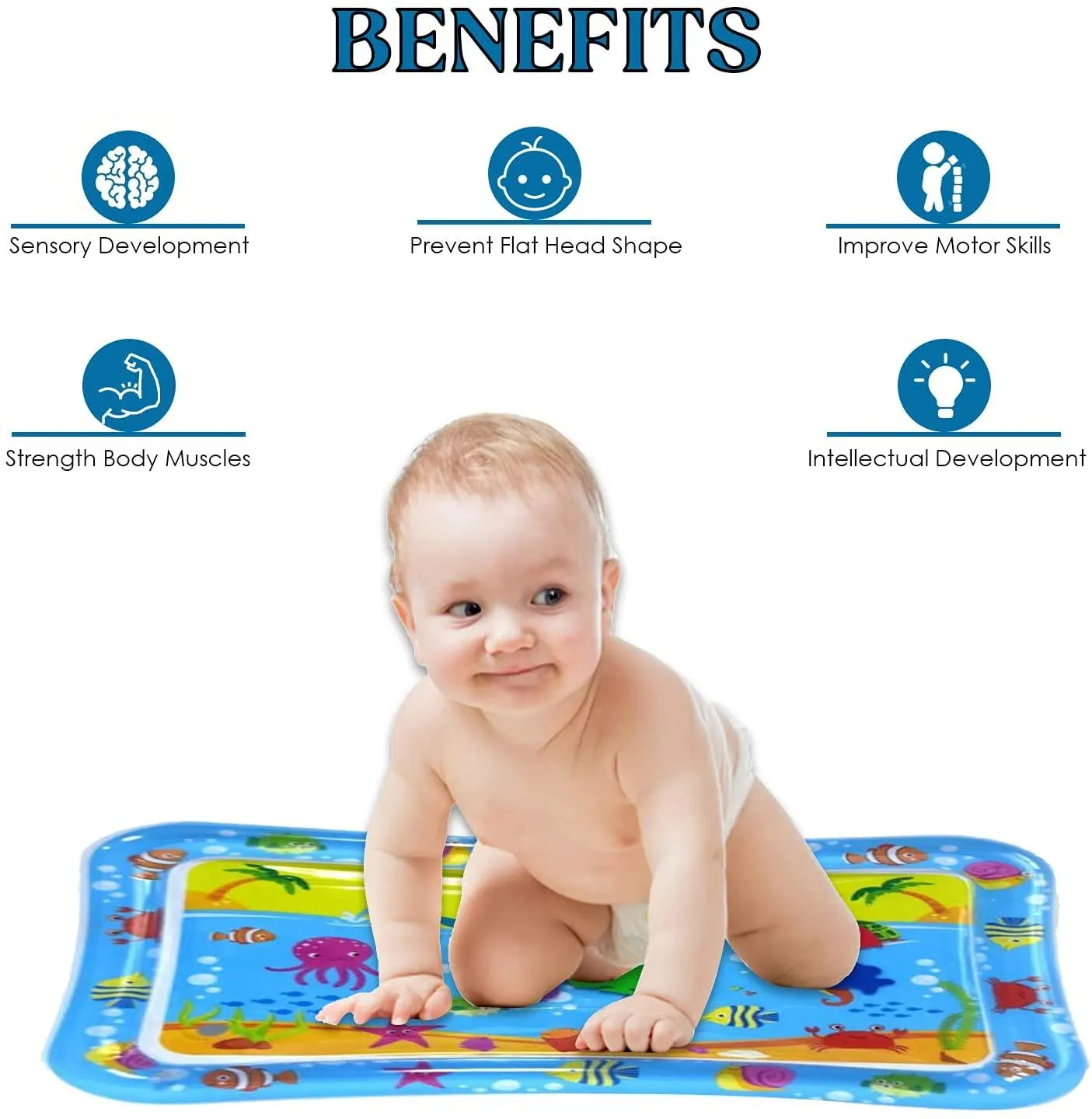 Water Play Mat for Baby Inflatable for Infants Boys Girls