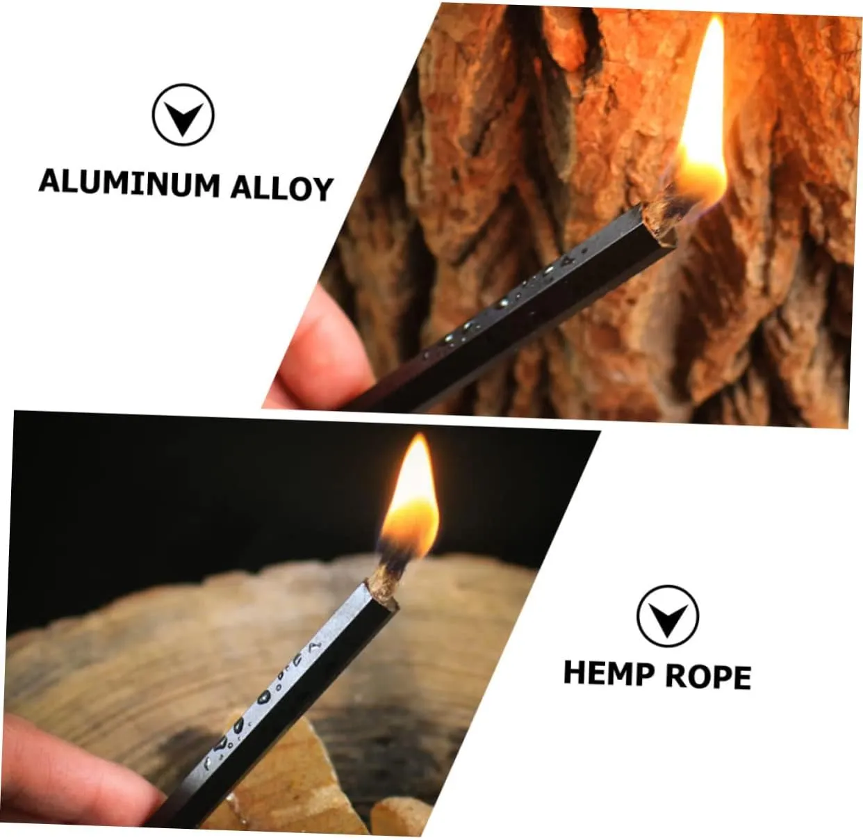Wax-Soaked Kindling Cord Torch Jet Fire Pit Adventure Pipe Fire Rod Blower Inflatables Fat Rope Stick